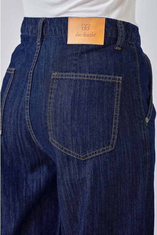 Hailey Denim Set In Dark Blue