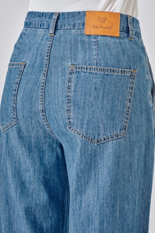 Hailey Denim Set In Light Blue