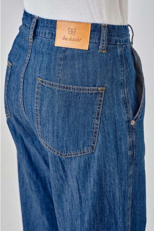 Hailey Denim Set In Medium Blue