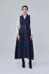 Roxanne Sleeveless Dress In Dark Blue