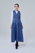 Roxanne Sleeveless Dress In Light Blue