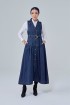Roxanne Sleeveless Dress In Medium Blue