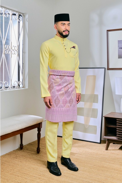 Baju Melayu Senna In Light Yellow (14)