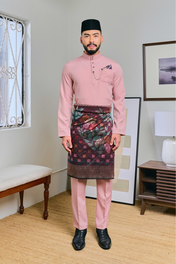 Baju Melayu Senna In Dusty Pink (21)