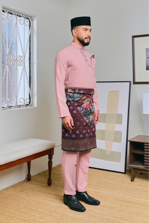 Baju Melayu Senna In Dusty Pink (21)