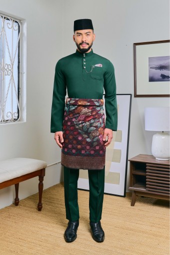 Baju Melayu Senna In Emerald Green (4)