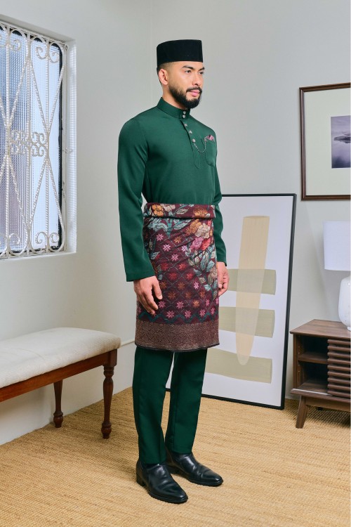 Baju Melayu Senna In Emerald Green (4)