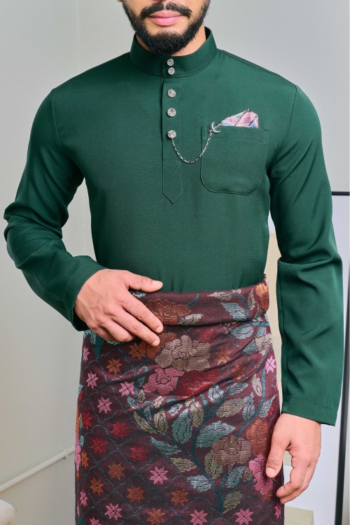 Baju Melayu Senna In Emerald Green (4)