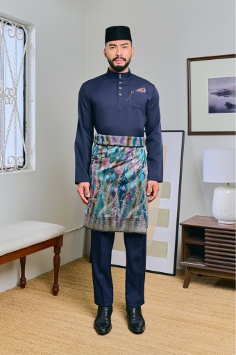 Baju Melayu Senna In Navy Blue (33)