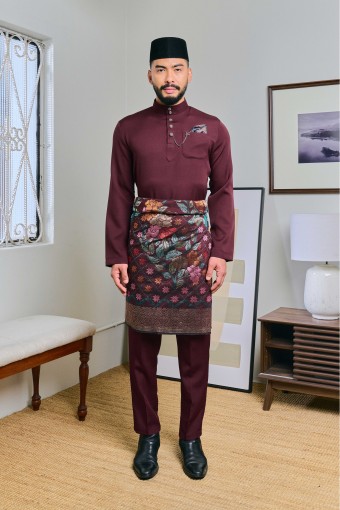 Baju Melayu Senna In Dark Mahogany (27)