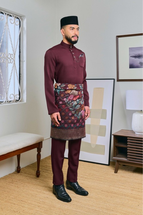 Baju Melayu Senna In Dark Mahogany (27)