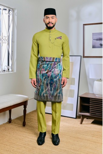 Baju Melayu Senna In Lime Green (16)