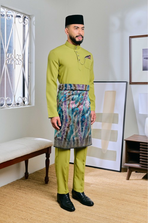 Baju Melayu Senna In Lime Green (16)