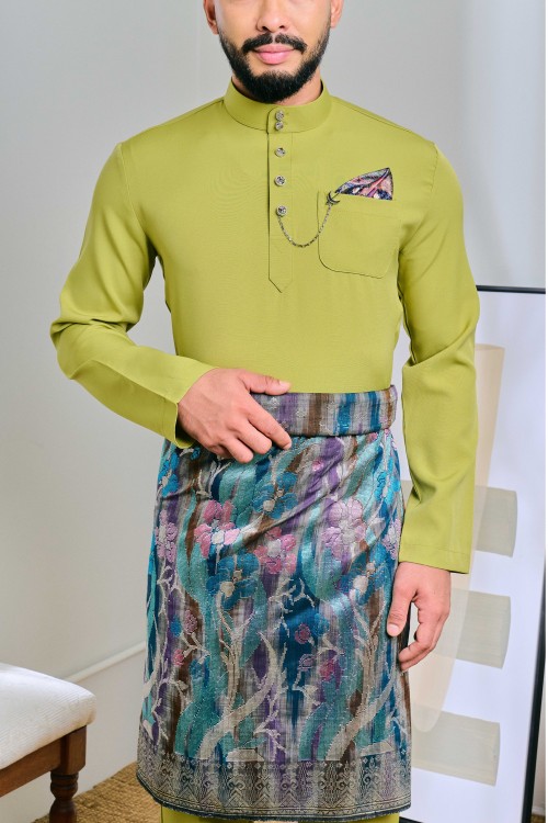 Baju Melayu Senna In Lime Green (16)