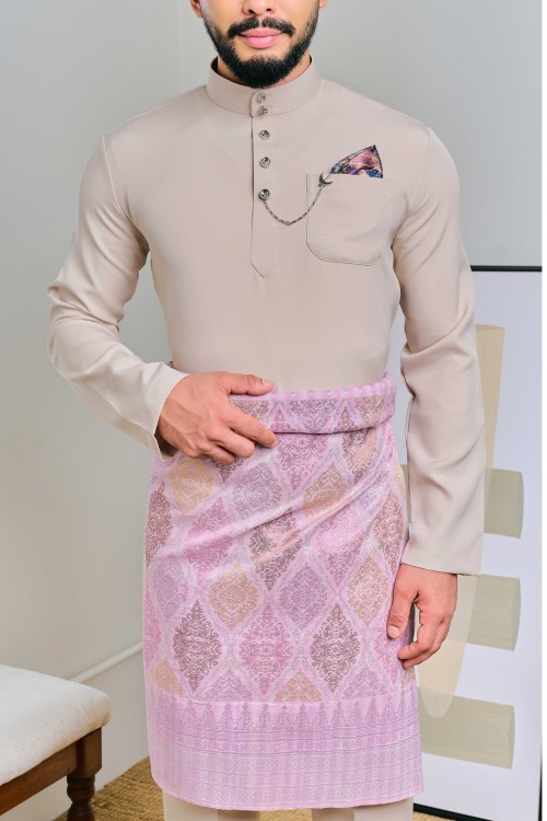 Baju Melayu Senna In Oat Brown (7)