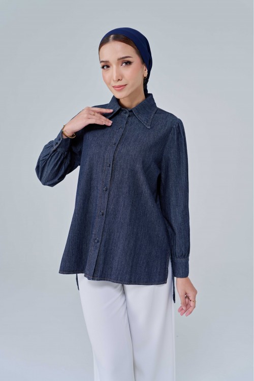 Avril Top In Dark Blue