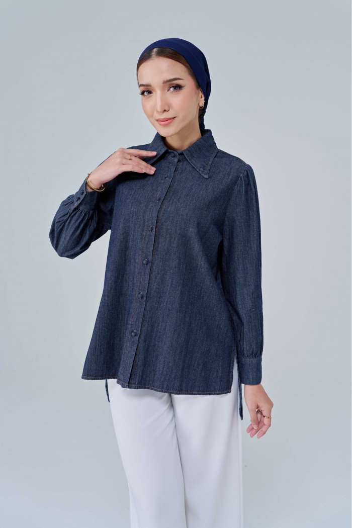 Avril Top In Dark Blue
