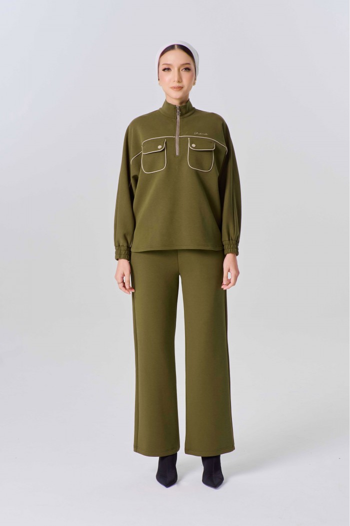 Aiora Set In Olive Green