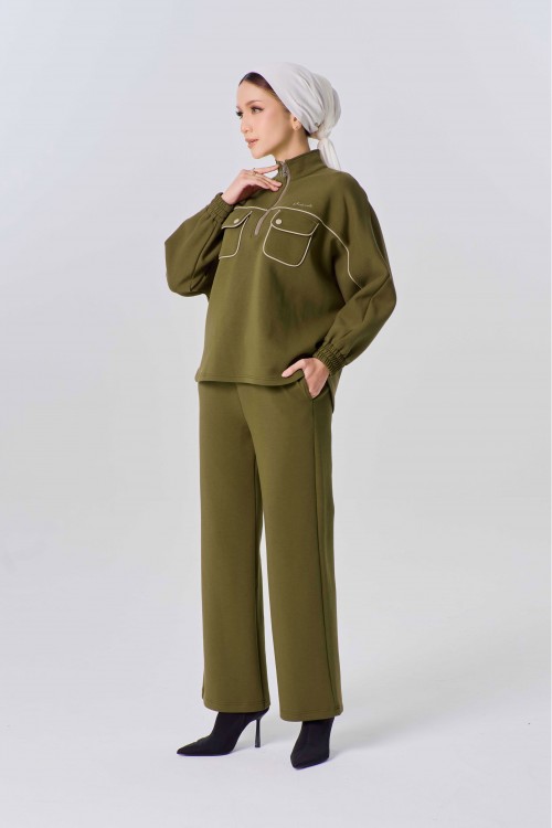 Aiora Set In Olive Green