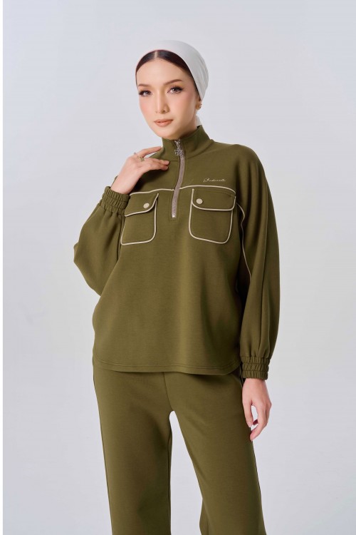 Aiora Set In Olive Green
