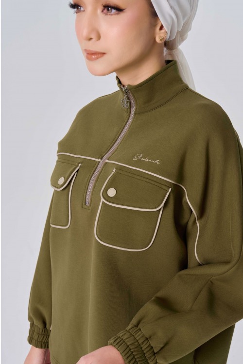 Aiora Set In Olive Green