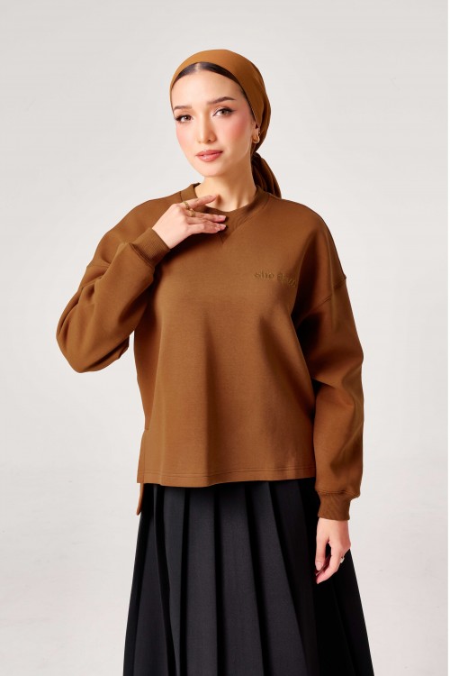 Elora Jumper In Cinnamon Brown
