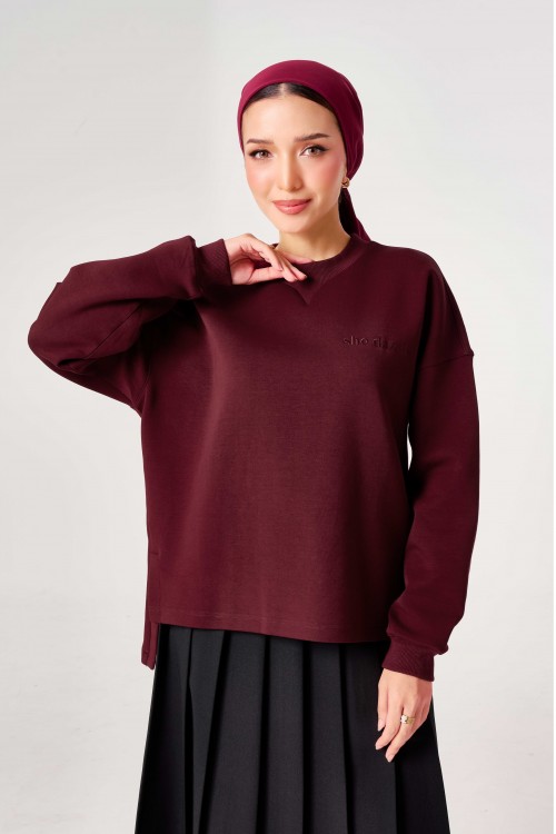 Elora Jumper In Deep Burgundy