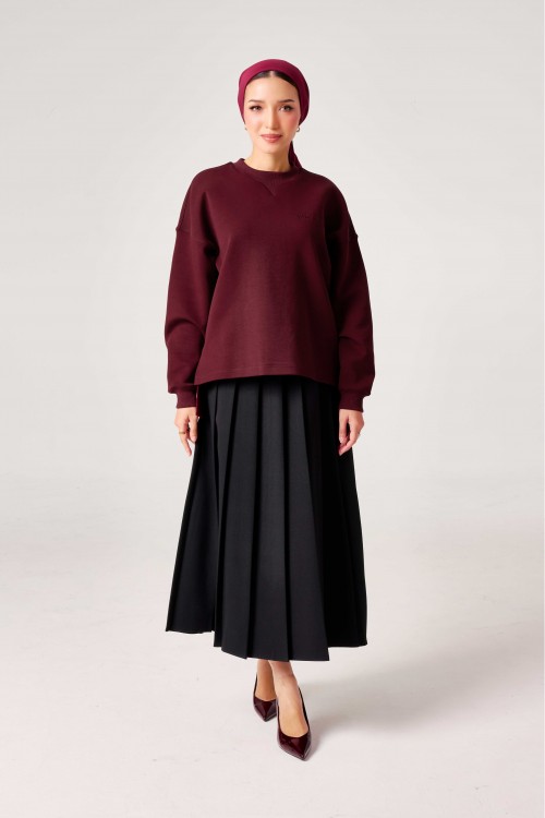 Elora Jumper In Deep Burgundy