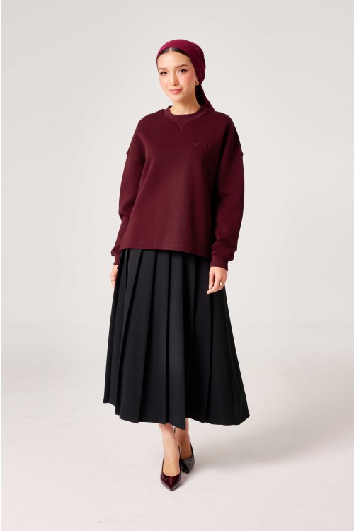 Elora Jumper In Deep Burgundy