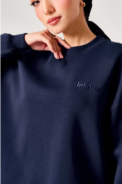 Elora Jumper In Navy Blue
