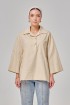 Caline Oversized Top In Champagne