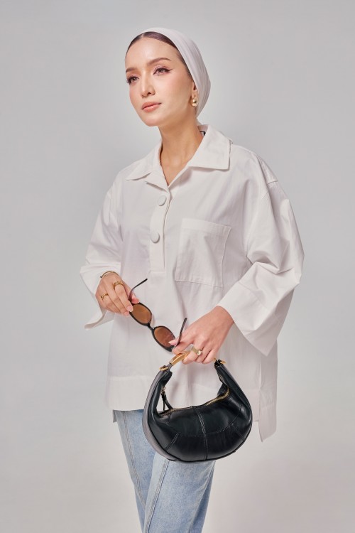 Caline Oversized Top In Off White