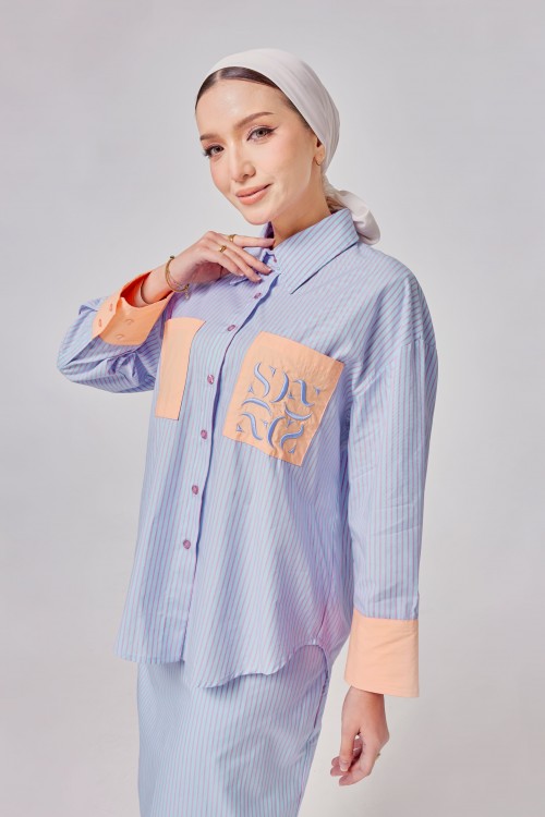 Madeline Set In Blue Salmon