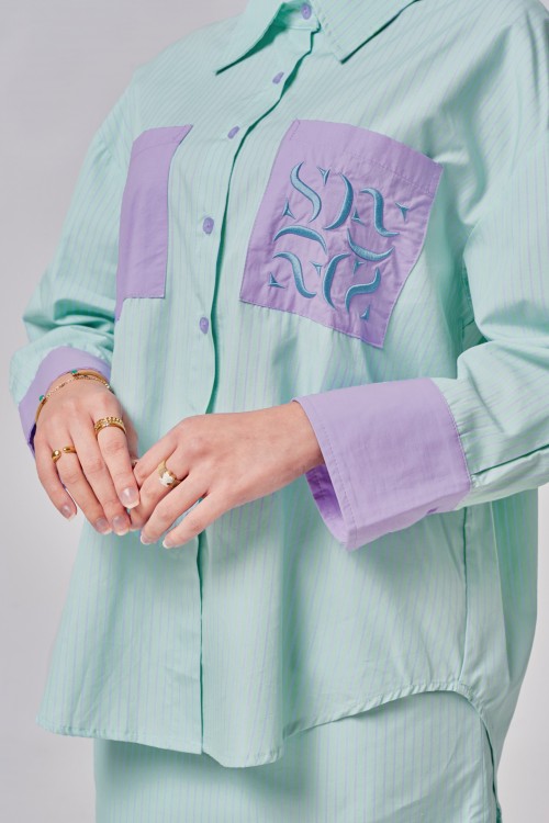 Madeline Set In Mint Purple
