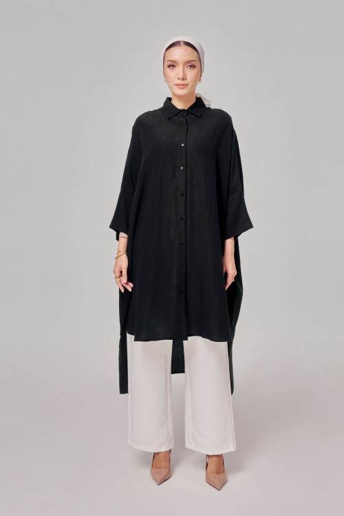 Aluna Long Top In Black