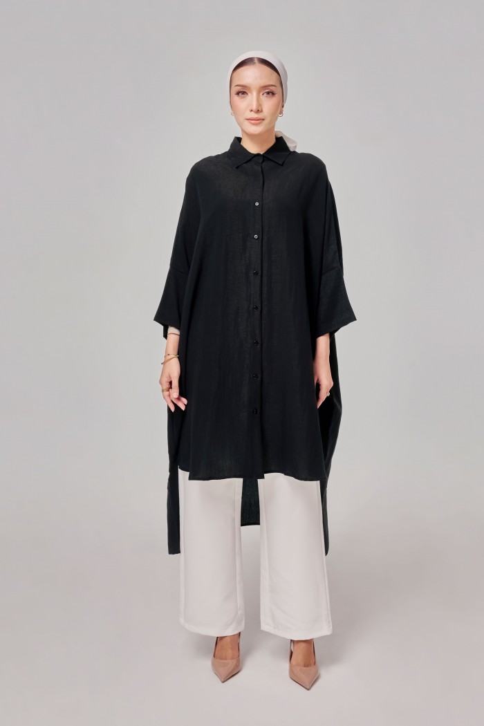 Aluna Long Top In Black