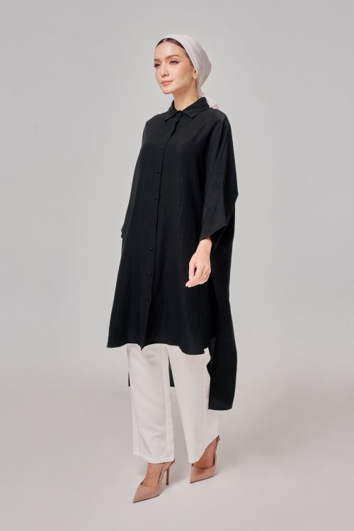 Aluna Long Top In Black