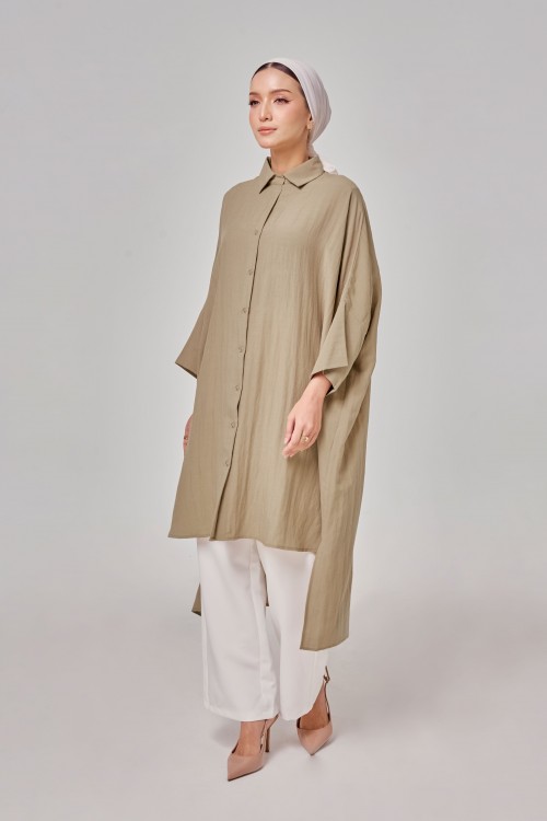 Aluna Long Top In Khaki