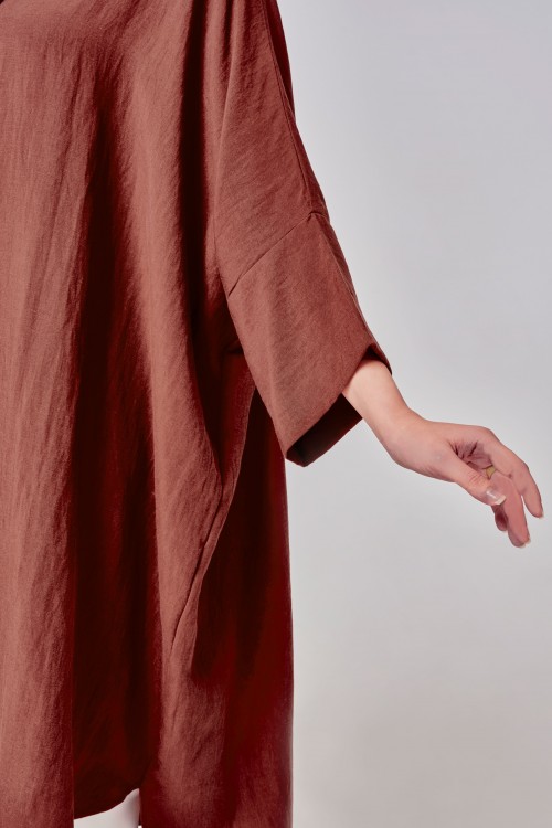 Aluna Long Top In Reddish Brown