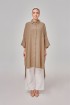 Aluna Long Top In Camel Brown