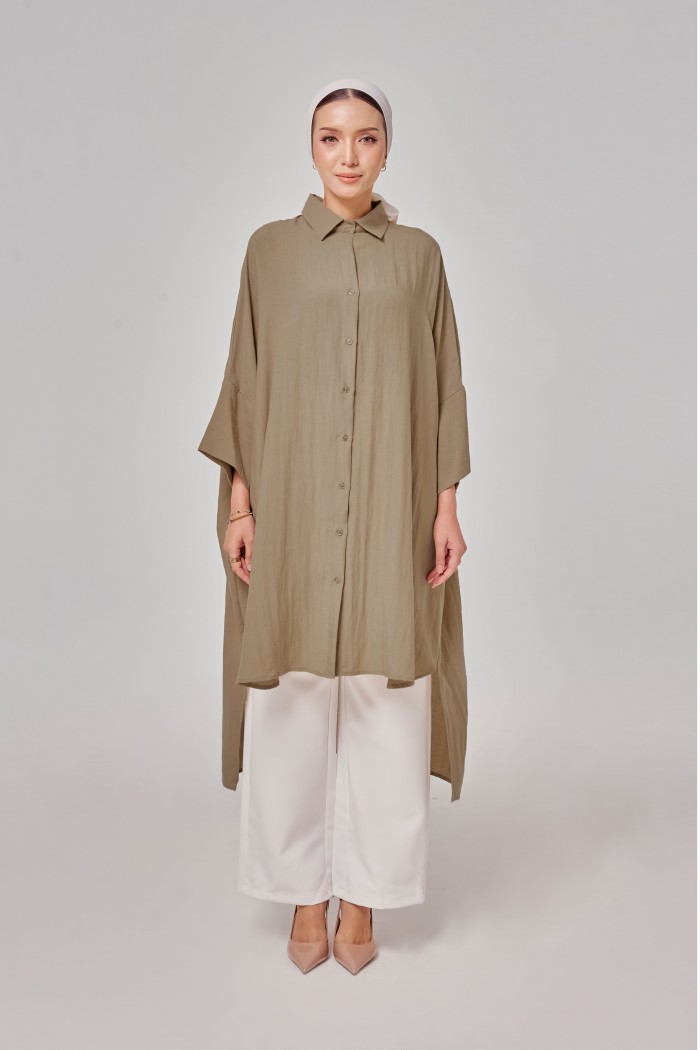 Aluna Long Top In Khaki