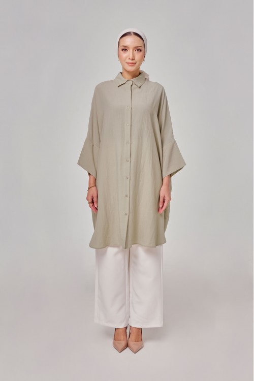 Aluna Long Top In Light Beige