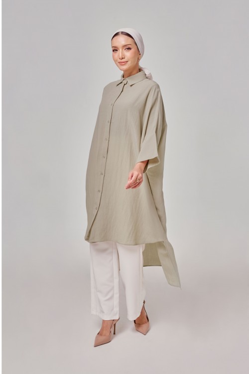 Aluna Long Top In Light Beige
