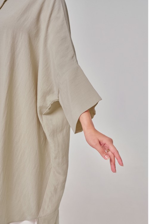 Aluna Long Top In Light Beige