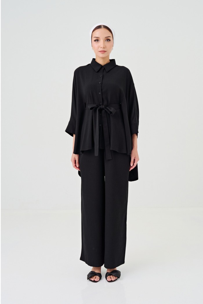 Lea Caftan Set In Black