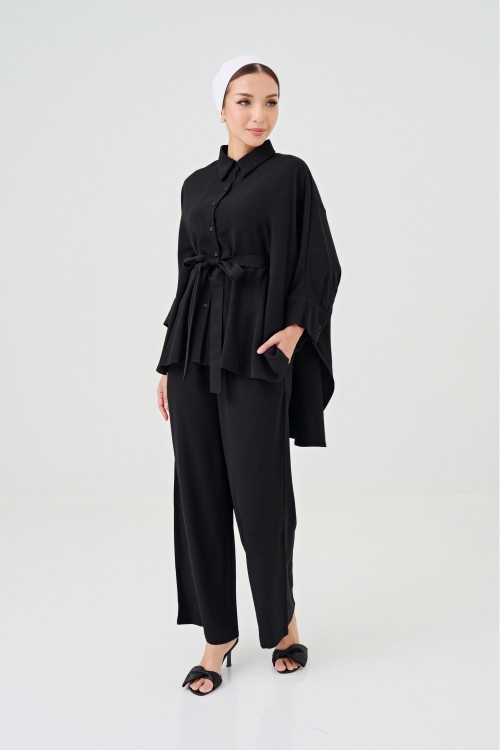 Lea Caftan Set In Black