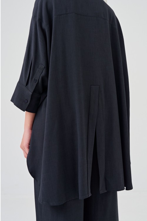 Lea Caftan Set In Charcoal Grey