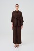 Lea Caftan Set In Dark Brown