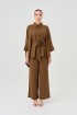 Lea Caftan Set In Tan Brown