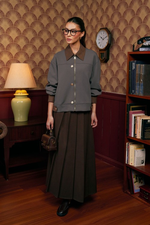 Arsel Bomber Jacket In Grey